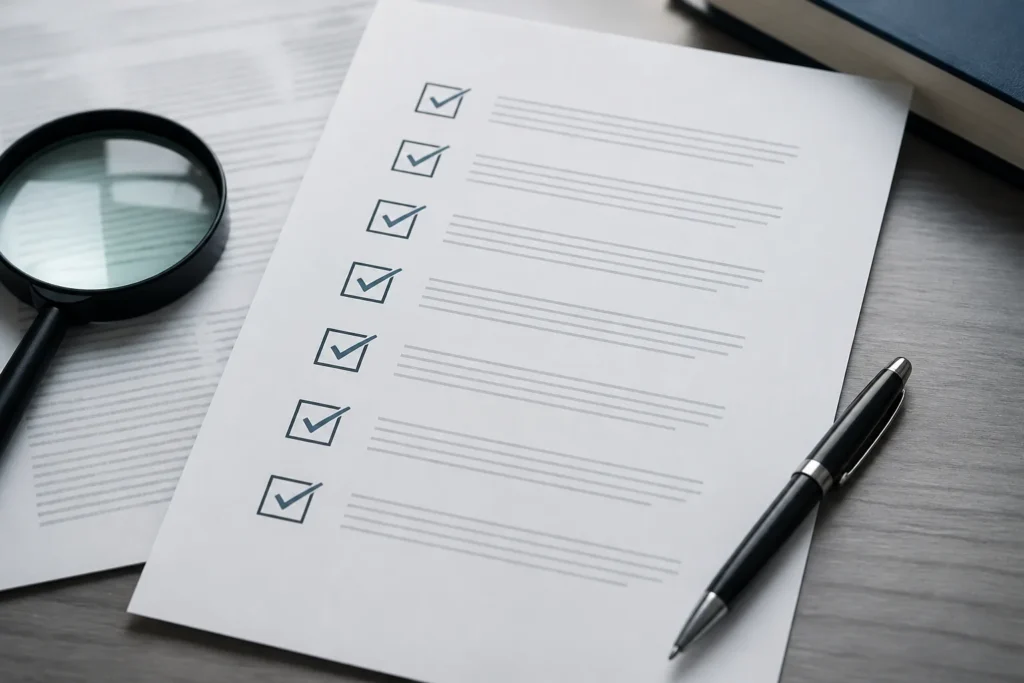 How can you use a checklist to identify robotic tone in an AI-generated draft?