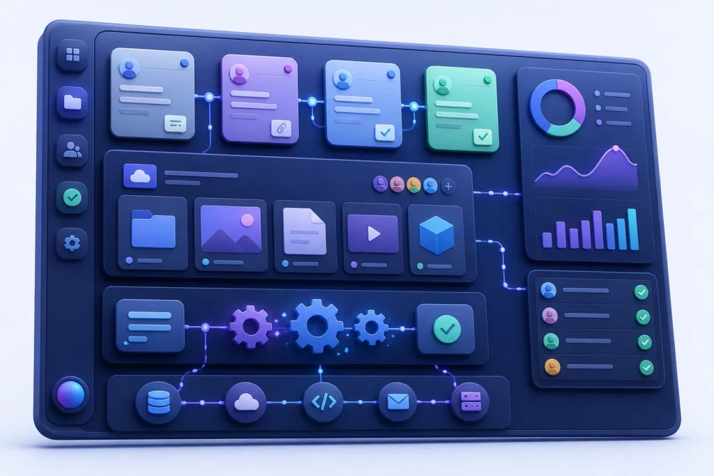 How do the leading content workflow and project tools compare on collaboration, automation, asset management, reporting, and
