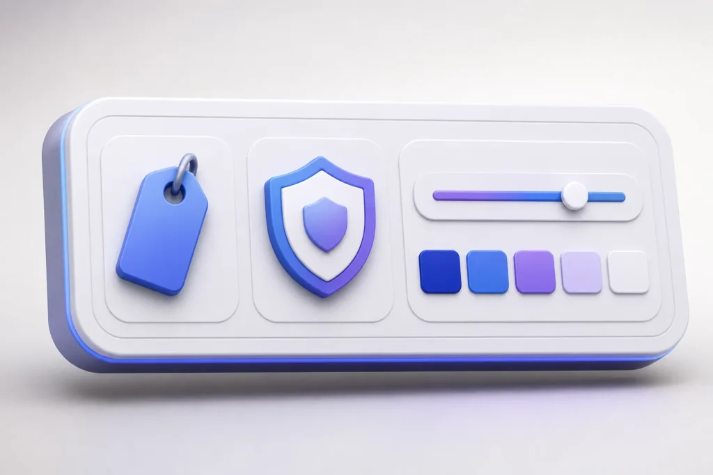 How do you compare AI writing tools by price, privacy settings, and options for applying brand guidelines?