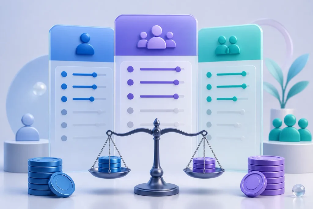 What are the pricing plans, user limits, and key feature restrictions of the leading tools?